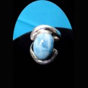 BAGUE EN LARIMAR MONTE SUR ARGENT 925/1000