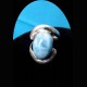 BAGUE EN LARIMAR MONTE SUR ARGENT 925/1000