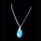 PENDENTIF EN LARIMAR ATTACHE EN ARGENT