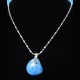 PENDENTIF EN LARIMAR ATTACHE EN ARGENT