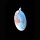 PENDENTIF OVALE EN LARIMAR ATTACHE EN ARGENT