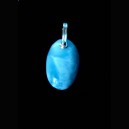 PENDENTIF EN LARIMAR ATTACHE EN ARGENT