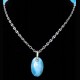 PENDENTIF EN LARIMAR ATTACHE EN ARGENT