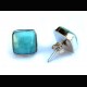 Boucles d'oreilles en Larimar et argent massif