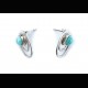 Boucles d'oreille en Larimar et argent massif