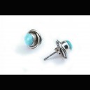 Boucles d'oreilles en Larimar et argent massif