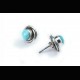 Boucles d'oreilles en Larimar et argent massif