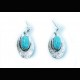 Boucles d'oreilles en Larimar et argent massif