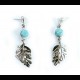 Boucles d'oreilles en Larimar et argent massif