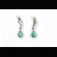 Boucles d'oreilles en Larimar et argent massif