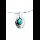 Collier en larimar et argent massif