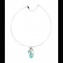 Collier en larimar et argent massif