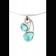 Collier en larimar et argent massif