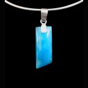 PENDENTIF EN LARIMAR MONTE SUR ARGENT