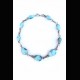 Bracelet en larimar et argent masif