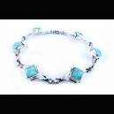 BRACELET EN LARIMAR ET ARGENT MASSIF 925