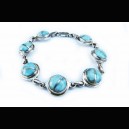 BRACELET EN LARIMAR ET ARGENT MASSIF 925