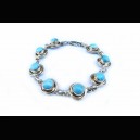 BRACELET EN LARIMAR ET ARGENT MASSIF 925