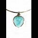 PENDENTIF EN LARIMAR MONTE SUR ARGENT MASSIF