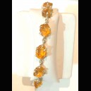 LUMINEUX BRACELET EN CITRINES BRUTES ET ARGENT