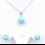 DELICATE PARURE EN LARIMAR ET ARGENT
