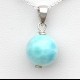 DELICATE PARURE EN LARIMAR ET ARGENT