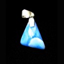 PENDENTIF EN LARIMAR MONTE SUR ARGENT