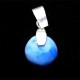 PENDENTIF EN LARIMAR ATTACHE EN ARGENT