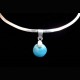 PENDENTIF EN LARIMAR ATTACHE EN ARGENT